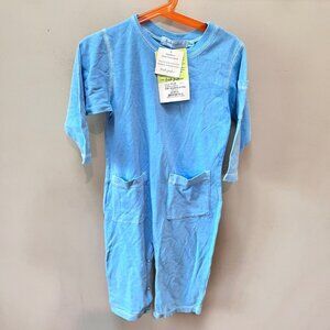 NEW Vintage Fresh Produce Ocean Blue Jersey Romper For Baby 24 Months With Pocke